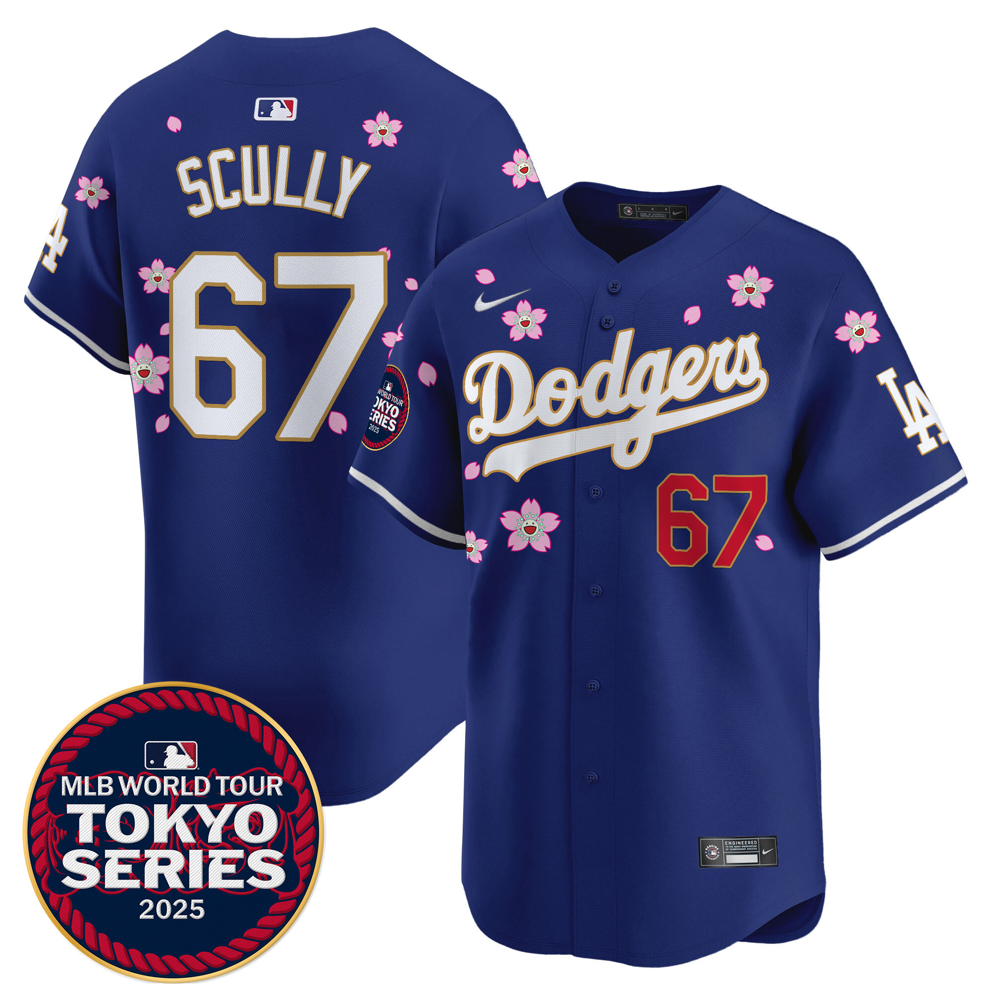 Men Los Angeles Dodgers #67 Scully Tokyo Series blue Limited Stitched 2025 Jersey->los angeles dodgers->MLB Jersey